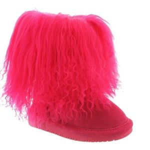Bearpaw Boo Shaggy Genuine Lamb Hair Bootie